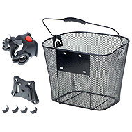 KIK KX5068 Front metal bicycle basket, for Click handlebars, black - Bike Basket