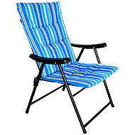 Verk 14644 Folding hiking chair with padding, blue - Camping Armchair