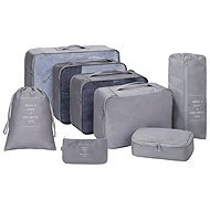Verk 27818 Travel suitcase organizer, 7 pcs, grey - Packing Cubes