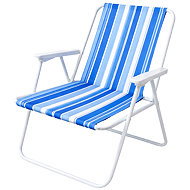 Verk 14639 Rybářská skládací křeslo, nosnost 100 kg, modro-bílé - Fishing Chair