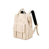 Verk 27816 Urban backpack with pockets 41 × 28 × 21 cm, cream - Backpack