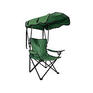 Verk 14656 Skládací rybářské křeslo se stříškou, zelené - Fishing Chair