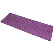 Acra YOGA MAT Purple, with position lines - Exercise Mat