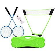 MOVEPRO Badminton Set 300 × 156cm, folding net, 2 rackets, 2 shuttlecocks, carry case - Badminton Set