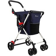 ROLDER Mini Basket Denim M4B with brake, blue - Shopping Trolley