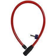 OXFORD HOOP4 Zár, (600 mm hosszú, 12 mm átmérőjű kábel, piros) - Kerékpár zár