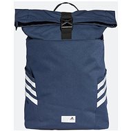 Adidas CLASSIC ROLL-TOP BACKPACK Blue, White - School Backpack