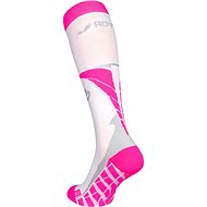 ROYAL BAY® Air, white-pink - knee socks