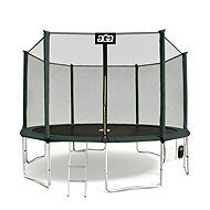 Aga SPORT PRO Trampoline 430 cm Dark Green + protective net + ladder + shoe pocket - Trampoline