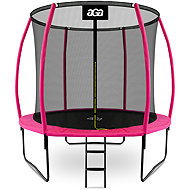 Aga SPORT EXCLUSIVE Trampoline 250 cm Pink + protective net + ladder - Trampoline