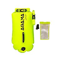 Agama Swim buoy and dry bag SWIM PRO 28 L + mobile phone case, yellow - Buoy