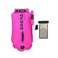 Agama Swim buoy and dry bag SWIM PRO 28 L + mobile phone case, pink - Buoy