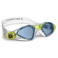 Aquasphere Kayenne Junior, transparent / lime, blue lens - Swimming Goggles