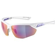 Alpina NYLOS HR, White-Purple - Cycling Glasses