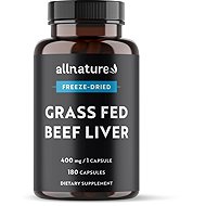 Allnature Grass Fed Beef Liver 180 capsules - Dietary Supplement