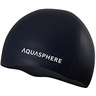 Aqua Sphere Plain silicone cap, black/white - Bathing Cap