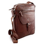 Arwel brown leather shoulder bag / crossbag William - Shoulder Bag