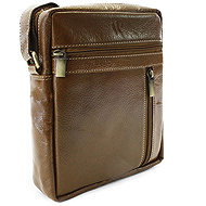 Arwel dark brown leather shoulder bag / crossbag Ersi - Shoulder Bag