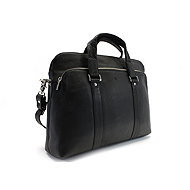 Arwel black leather Catalina laptop bag - Laptop Bag