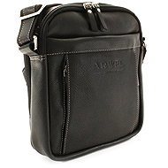 Arwel black leather bag / crossbag Boldizár - Shoulder Bag