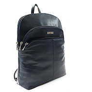 Arwel Poppy leather, dark blue - Backpack