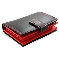 Arwel Black/Red Leather Wallet - Wallet