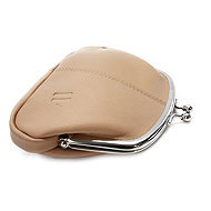 Arwel Isabella Beige Leather Frame Purse - Wallet