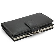 Arwel Reagan Black Leather Frame Wallet - Wallet