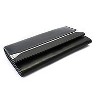Arwel Athina Black/Grey Leather Wallet - Wallet
