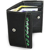 Arwel Athena Small Black Leather Wallet - Wallet