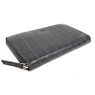 Arwel Rutger Croco Grey Leather Wallet - Wallet