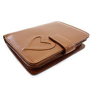 Arwel Taiga Leather Brown Pencil Case - Wallet