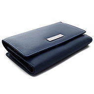 Arwel Tsuda Dark Blue Large Leather Purse - Wallet