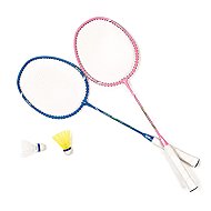 ACRA badminton set: 2 aluminium rackets and 2 shuttlecocks - Badminton Set