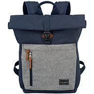 Travelite Basics Roll-up Backpack Navy/Grey - Városi hátizsák