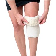 GrandmaOvečková.cz Elastic sheep wool merino knee brace natural L - Brace