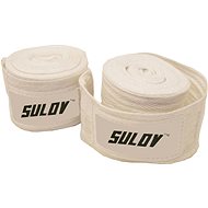 Sulov boxing bandages nylon 4 m, 2 pcs, white - Boxing Wraps