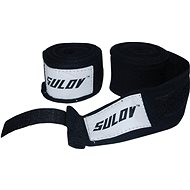 Sulov boxing bandages nylon 4 m, 2 pcs, black - Boxing Wraps