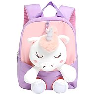 bHome Children's backpack with plush unicorn purple - Small Backpack
