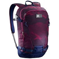Salomon Side 18 Beet Red/Medieval Blue - Skiing backpack