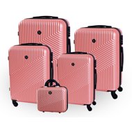 Bertoo Milano Travel suitcase, pink 5in1 set - Case Set
