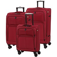 BERTOO Bolzano Travel Suitcase - red 3-in-1 set - Case Set