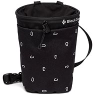 Black Diamond Gym Chalk Bag M/L Black Carabiner Print - Chalk Bag