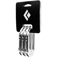 Black Diamond oval keylock 3 pack Grey - Karabiner