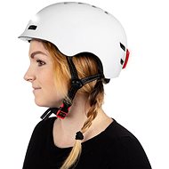 BLUETOUCH safety helmet with LED - white, M - Bike Helmet
