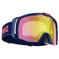 BLIZ NOVA Shiny Dark Blue Brown w Gold Rose Multi Cat.3 - Ski Goggles