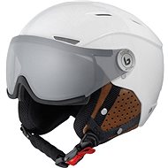 BOLLÉ BACKLINE VISOR PREMIUM Shiny Galaxy White & Cognac W Photochromic Silver Lens Cat.1-2 56-58 - Ski Helmet