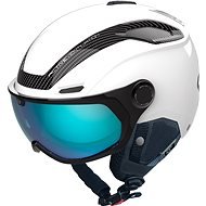 Bollé V-Line Carbon, White Matte, Photochromic Phantom Blue Lens, Cat 1-3, size S (52-55cm) - Ski Helmet