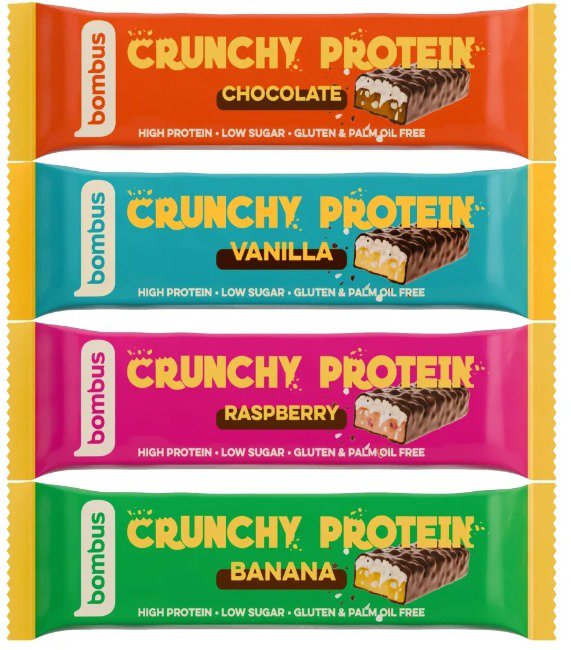 Bombus Crunchy Mix 4 x 50 g - Protein Bar