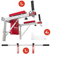 Apriori Bars + trapeze, wall mounted, stainless steel bar - straight - Exercise bars